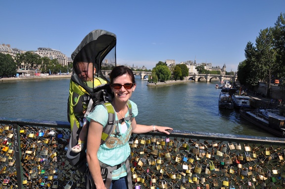 Pont des Arts - Erynn and Greta
